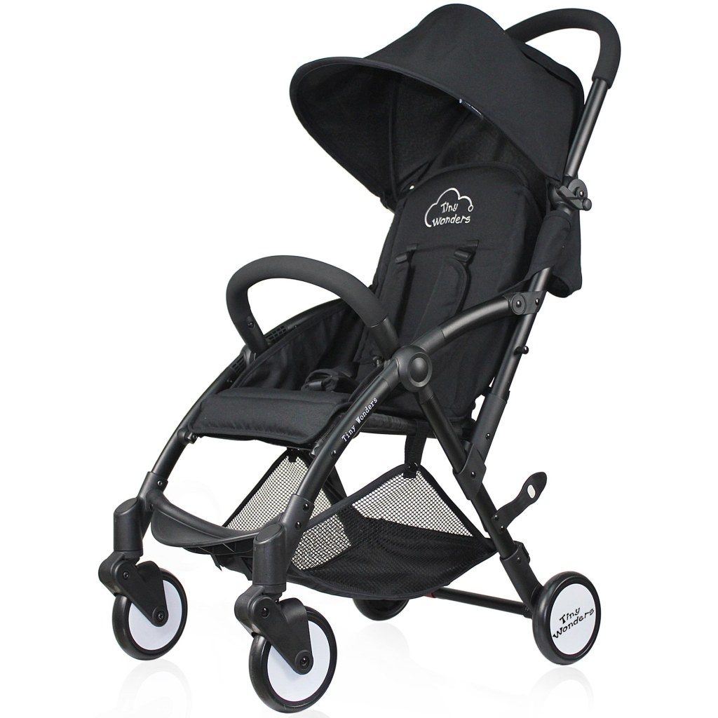 Picture of: Buy Tiny Wonders Black Lightweight Compact Baby Stroller, Portable
