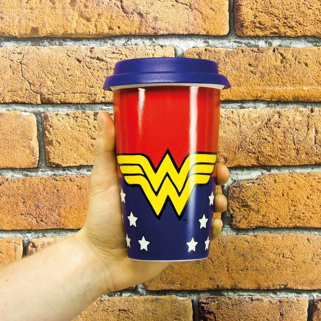 Picture of: Paladone DC Comics Travel Mug Wonder Woman Logo blau/rot/gelb